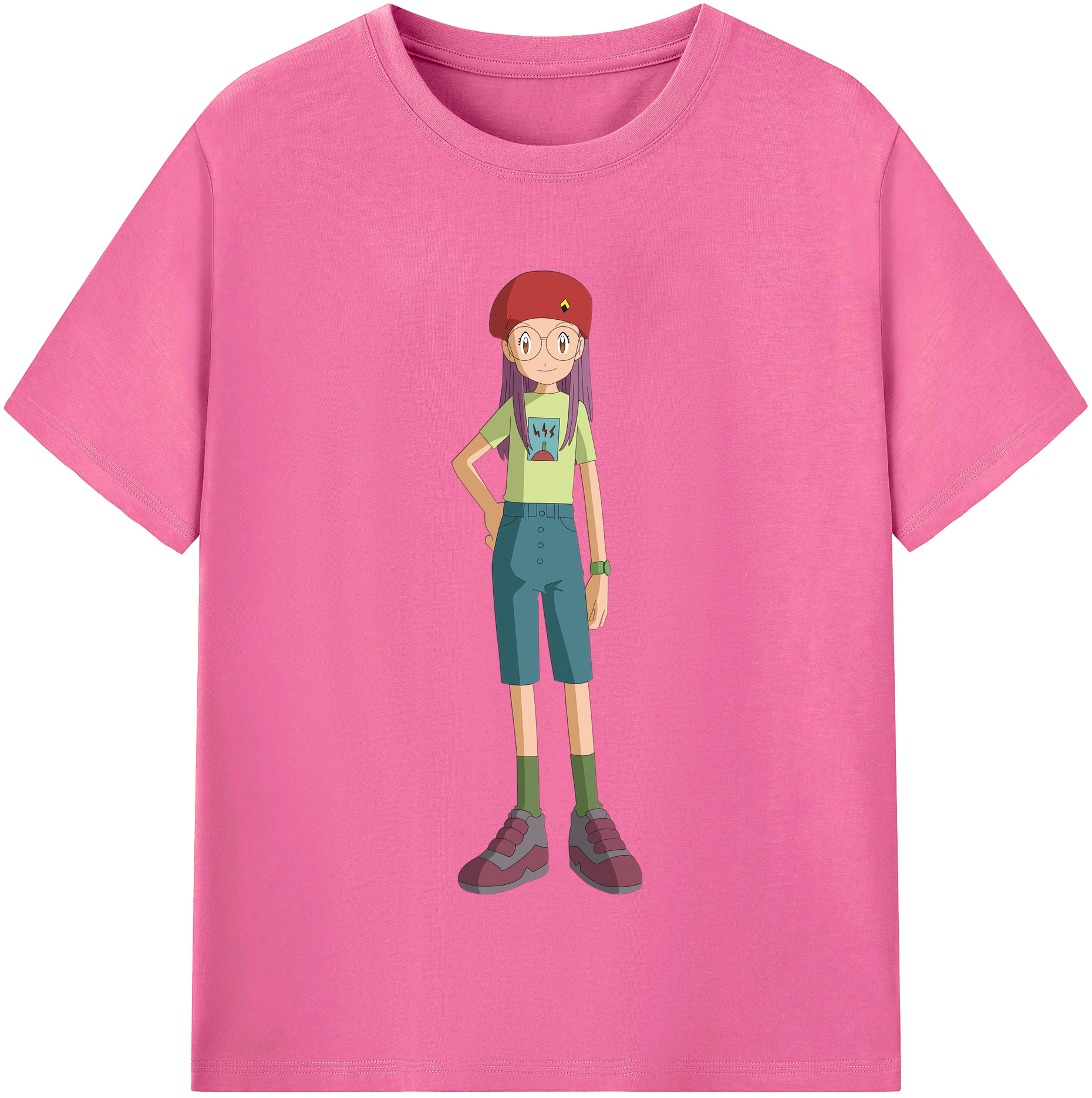 （画像用） Digimon デジタルモンスター/デジモン レディースカジュアルプリントTシャツ（綿100％）